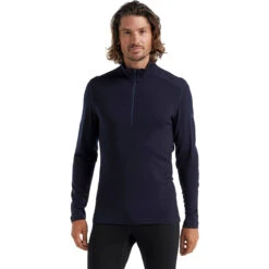 Icebreaker Men's Merino 260 Tech Long Sleeve Half Zip Thermal Top -Urban Trail Sales Store 104372401 1