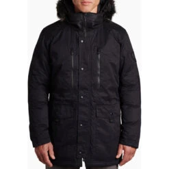 KUHL Men's Arktik Down Parka -Urban Trail Sales Store 1072 Ms Arktik Down Parka Blackout Front