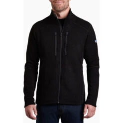 KUHL Men's Interceptr Fleece Jacket -Urban Trail Sales Store 3183 Interceptr FZ Black Front 1