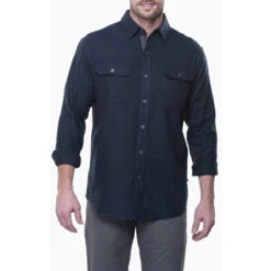 KUHL Men's Descendr Flannel Shirt 5 KUHL Men's Descendr Flannel Shirt -Urban Trail Sales Store 7244 descendr ls mutiny blue front pdp photo 8291e362 27cd 465b ab72 90aa30374f1e 1