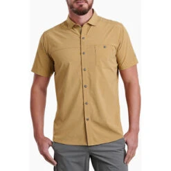 KUHL Men's Optimizr Short Sleeve -Urban Trail Sales Store 7316 Optimizr SS Honey Maple Front