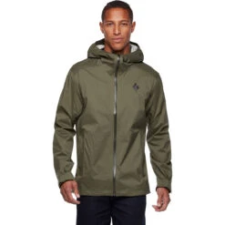 Black Diamond Men's Stormline Stretch Rain Shell -Urban Trail Sales Store CDT0 3010 M STORMLINE STRETCH RAIN SHELL TUNDRA 01