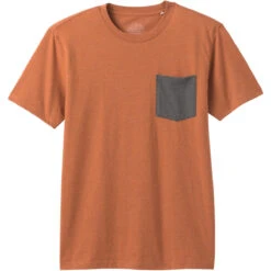 Men's PrAna Pocket T-Shirt -Urban Trail Sales Store M1POCK316 RUSSETHEATHER ALT 9