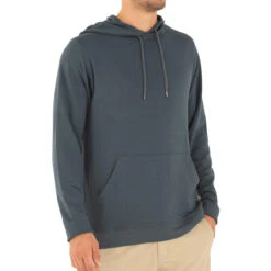 Men's Bamboo Fleece Pullover Hoody 12 Men's Bamboo Fleece Pullover Hoody -Urban Trail Sales Store M FleecePullover Hoody BlueDusk 1 1