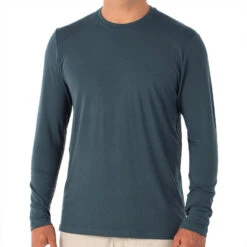 Men's Bamboo Midweight Long Sleeve -Urban Trail Sales Store M Midweight LongSleeve 1000px BlueDusk 1 2