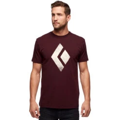 Black Diamond Men's Chalked Up Tee -Urban Trail Sales Store UO95 6031 M SS CHALKED UP TEE PORT 01