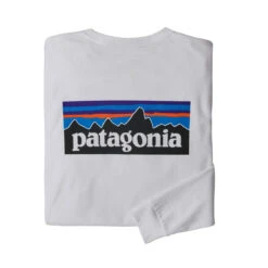 Patagonia Men's Long-Sleeved P-6 Logo Responsibili-Tee -Urban Trail Sales Store WBS20 38518 WHI 1