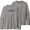 Patagonia Men's Long-Sleeved Cap Cool Daily Fish Graphic Shirt