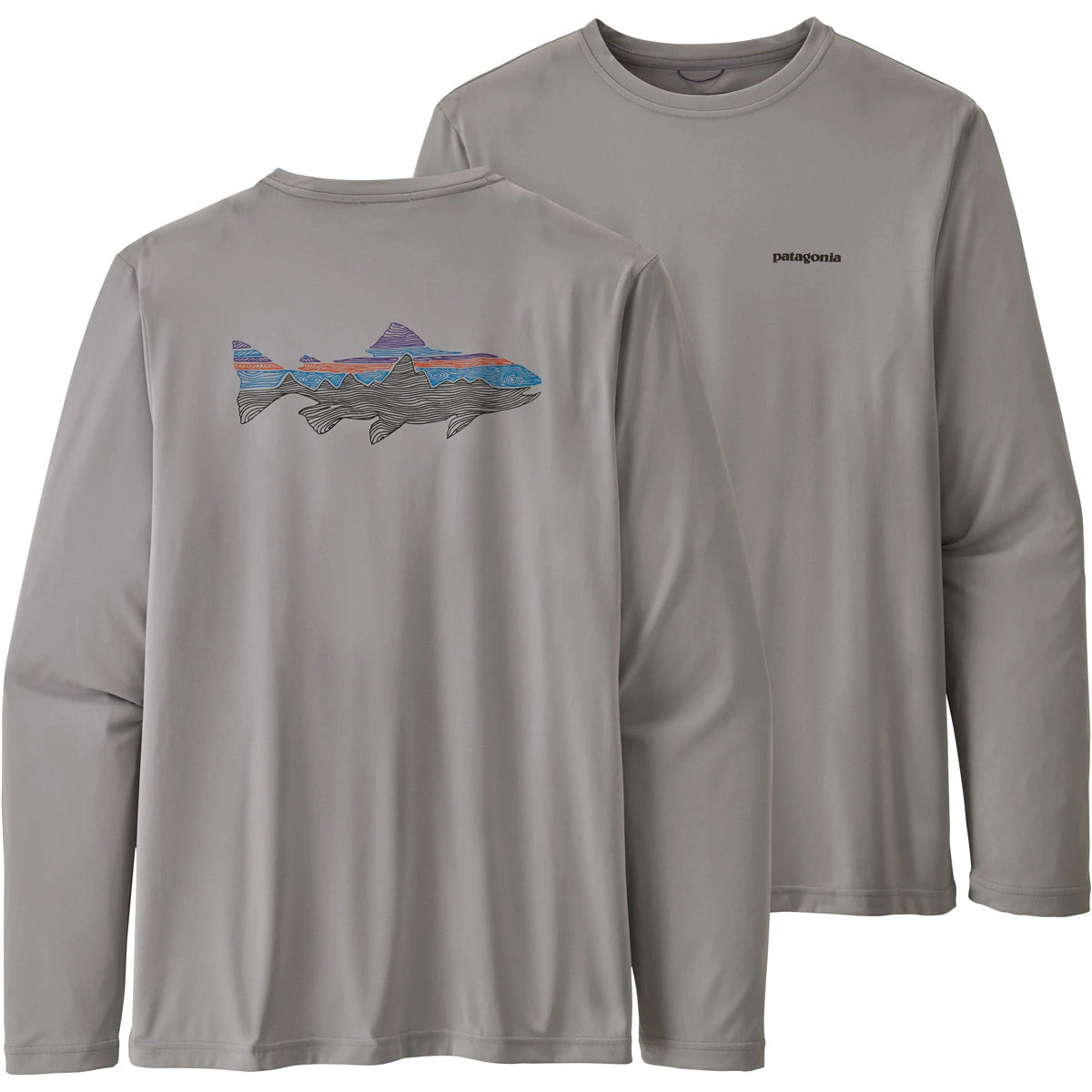 Patagonia Men's Long-Sleeved Cap Cool Daily Fish Graphic Shirt 1 Patagonia Men's Long-Sleeved Cap Cool Daily Fish Graphic Shirt