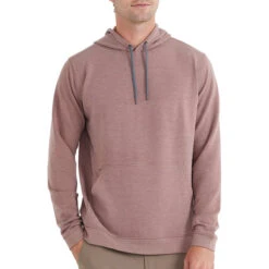 Men's Bamboo Fleece Pullover Hoody -Urban Trail Sales Store fleece pullover hoody heather brick men top 1