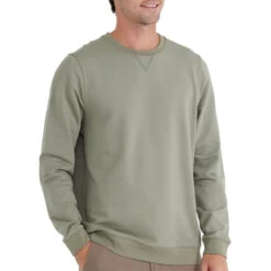 Men's Bamboo Heritage Fleece Crew 11 Men's Bamboo Heritage Fleece Crew -Urban Trail Sales Store heritage fleece crew moss green men top 1 1