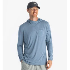 Men's Bamboo Lightweight Hoodie -Urban Trail Sales Store lightweight hoody blue fog men 1 1