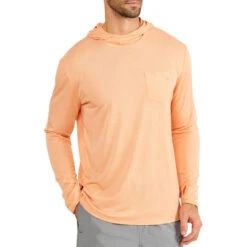 Men's Bamboo Lightweight Hoodie -Urban Trail Sales Store lightweight hoody tropic orange men top 1 1