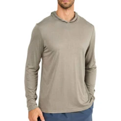 Men's Bamboo Lightweight Shore Hoody -Urban Trail Sales Store lightweight shore hoody moss men top 1