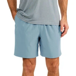 Men's Lined Breeze Short - 7.5" -Urban Trail Sales Store lined breeze short blue fog men bottom 1