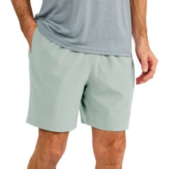 Men's Lined Breeze Short - 7.5" -Urban Trail Sales Store lined breeze short green haze men bottom 1 1