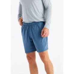 Men's Lined Breeze Short - 7.5" -Urban Trail Sales Store lined breeze short pacific blue men 1 3