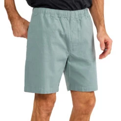 Men's Stretch Canvas Short - 7" -Urban Trail Sales Store sp22 stretch canvas short 7in shale green men bottom 1
